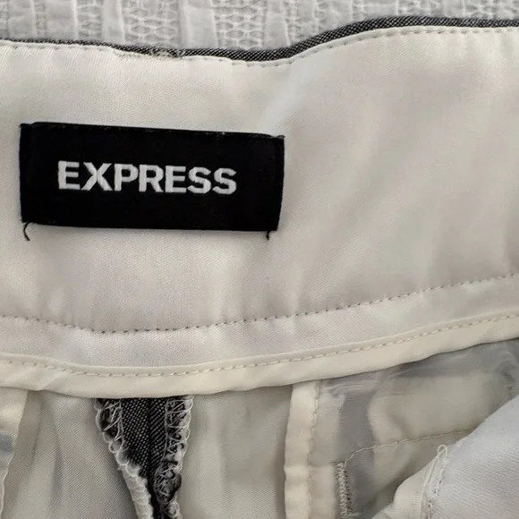 Express Black and White Striped Women's Shorts - Picture 2 of 4